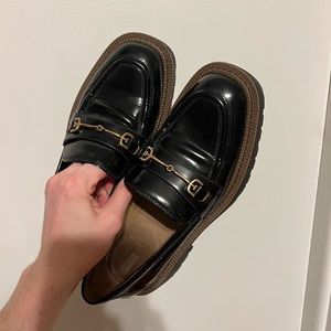 Sam Edelman Laurs Lug Sole Loafers in Black, Size 6.5